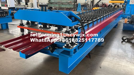 Качество  914mm Coil Width G550 Roofing Sheet Roll Forming Machine Plc Control Фабрика