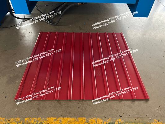 Двухслойная профилегибочная машина с гидравлической резкой и системой управления PLC для кровельной черепицы толщиной 0,3-0,6 мм