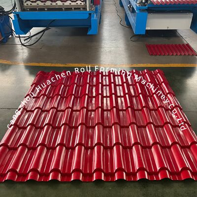 1200 мм Материал шириной 18 роликов глазированной плитки ролл Формирующая машина с мощностью 5,5 кВт для PPGI/GI крыш плиток