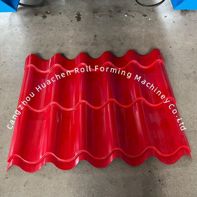 Станок для формовки металлочерепицы Custom 13-22 с напряжением 380 В и мощностью 5,5+4 кВт для профнастила