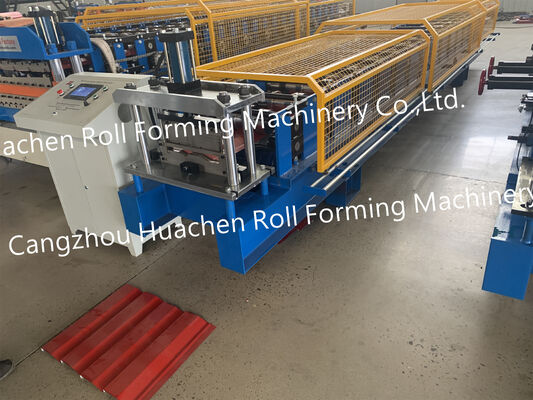 Glazed Roof Tile Sheet Making Machine Press Step Glazed Tile Roll Former Line