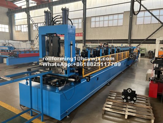 Одноклик CZ Purlin Interchange Roll Forming Machine Chain Drive