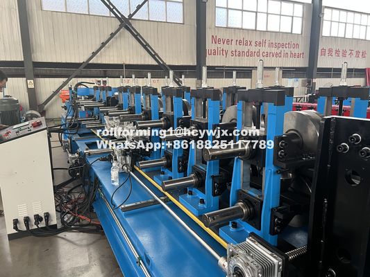 Одноклик CZ Purlin Interchange Roll Forming Machine Chain Drive