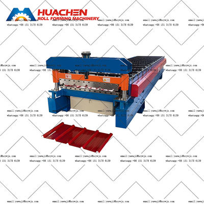 Настраиваемая большая протяженность крыши роликообразующая машина с диаметром вала 70 мм и 380в 50Гц 3 фаз напряжения