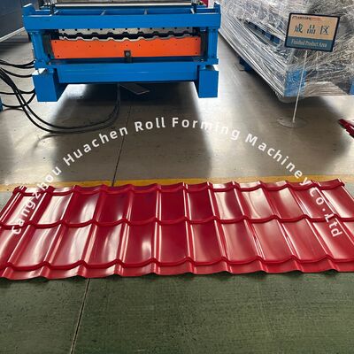 Высокоскоростная двухслойная профилегибочная машина для гофролиста со скоростью 15 м/мин, с управлением ПЛК Panasonic и закалкой стали 45#