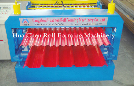 Крен стального листа цвета панели крыши двойного слоя формируя машину с 12/13 рядка