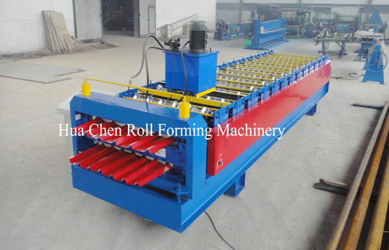 Крен панели крыши двойного слоя стальной плиты цвета формируя ширину машины 1200/1250mm